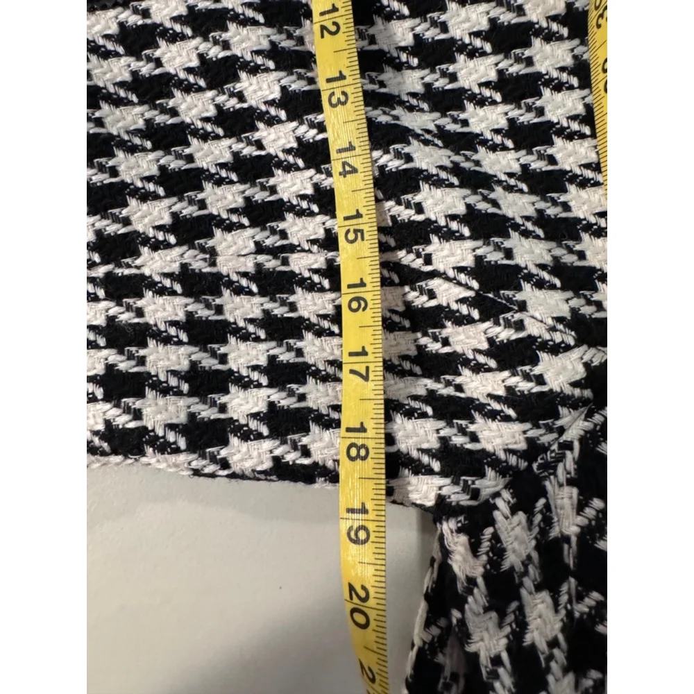 VS 2 by Vakko Houndstooth Blazer Jacket Black White Size 8 - Picture 10 of 13